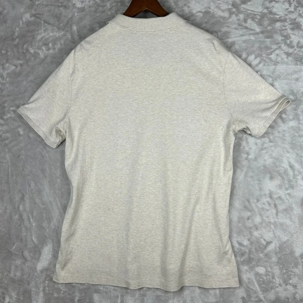 Polo Ralph Lauren Mens Beige‎ Polo Shirt Short Sleeve Casual Top size Large